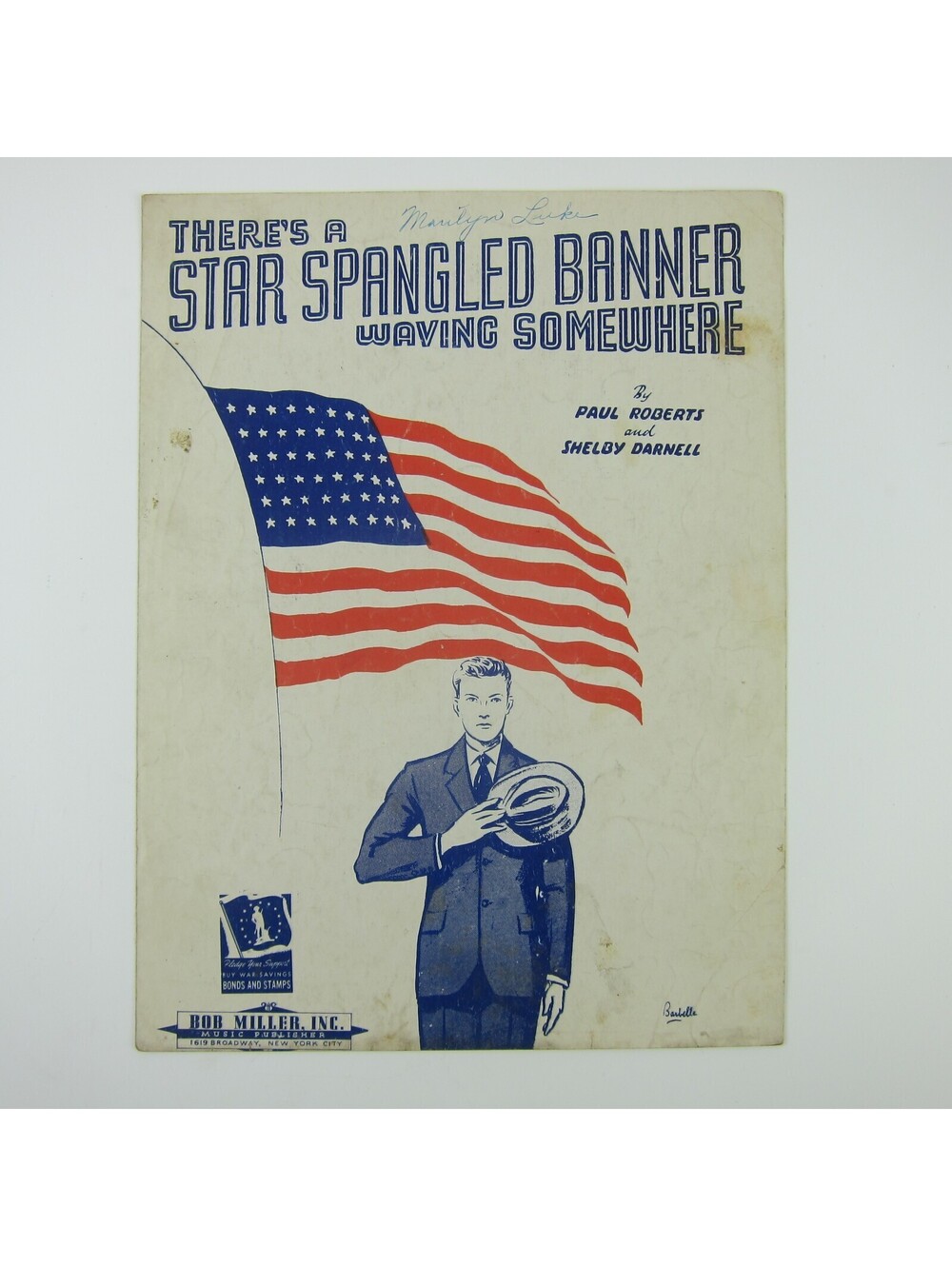Sheet Music There's A Star Spangled Banner Waving Somewhere Vintage 1942